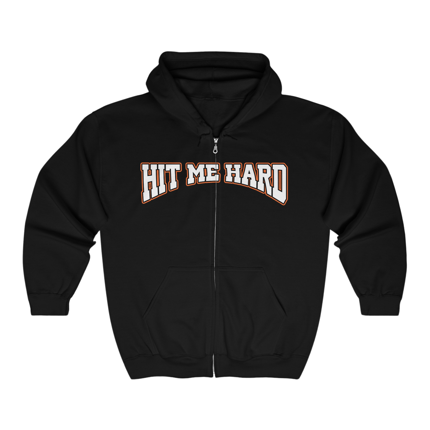 Merch - Hit Me Hard and Soft Black Signature Zip Up Hoodie