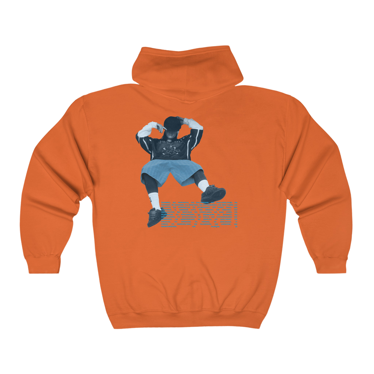 Billie Eilish Merch - Hit Me Hard and Soft Orange Signature Tour Dates Zip Up Hoodie