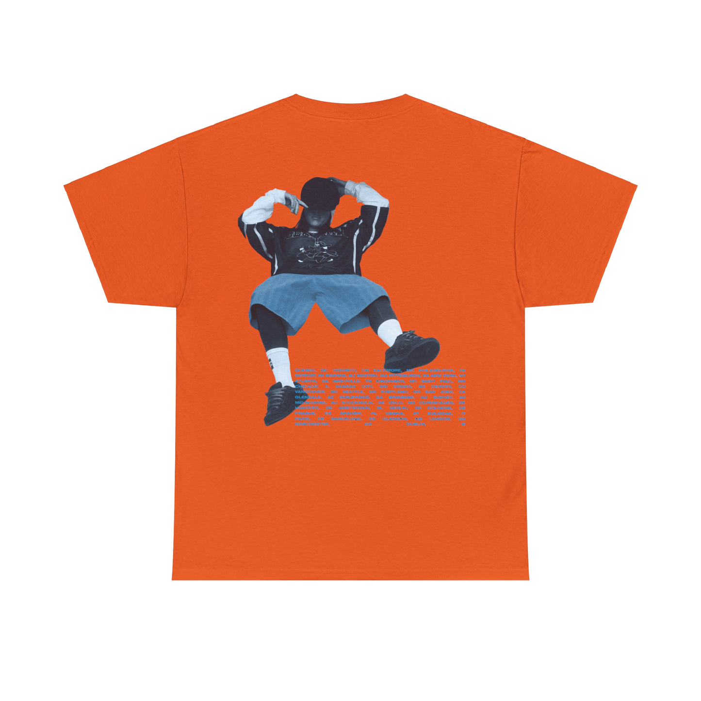 Billie Eilish Merch - Hit Me Hard and Soft Orange Signature Tour Dates Tee