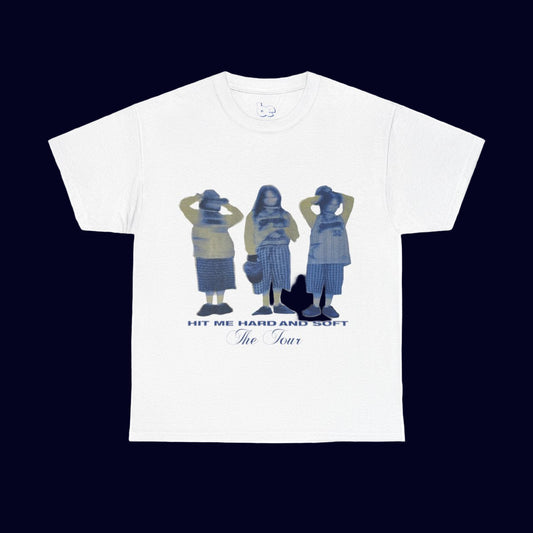Billie Eilish Merch - Hit Me Hard And Soft Trio White T-shirt