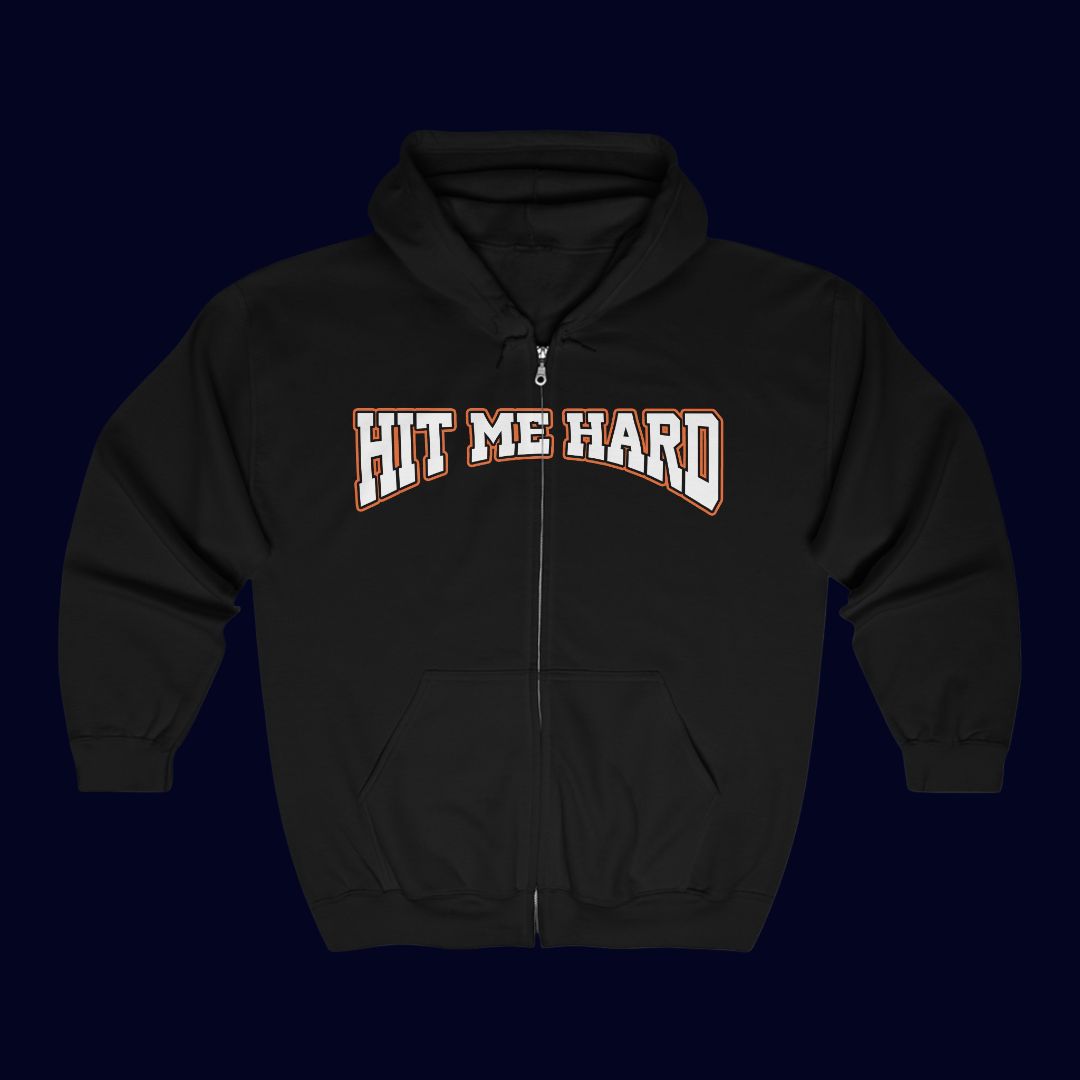 Billie Eilish Merch - Hit Me Hard and Soft Black Signature Zip Up Hoodie
