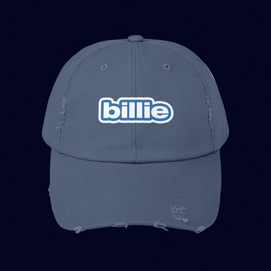 Billie Eilish Merch - Hit Me Hard and Soft Blue Distressed Hat