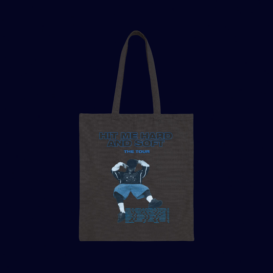 Billie Eilish Merch - Hit Me Hard and Soft Blue and Black Tour Dates Tote Bag