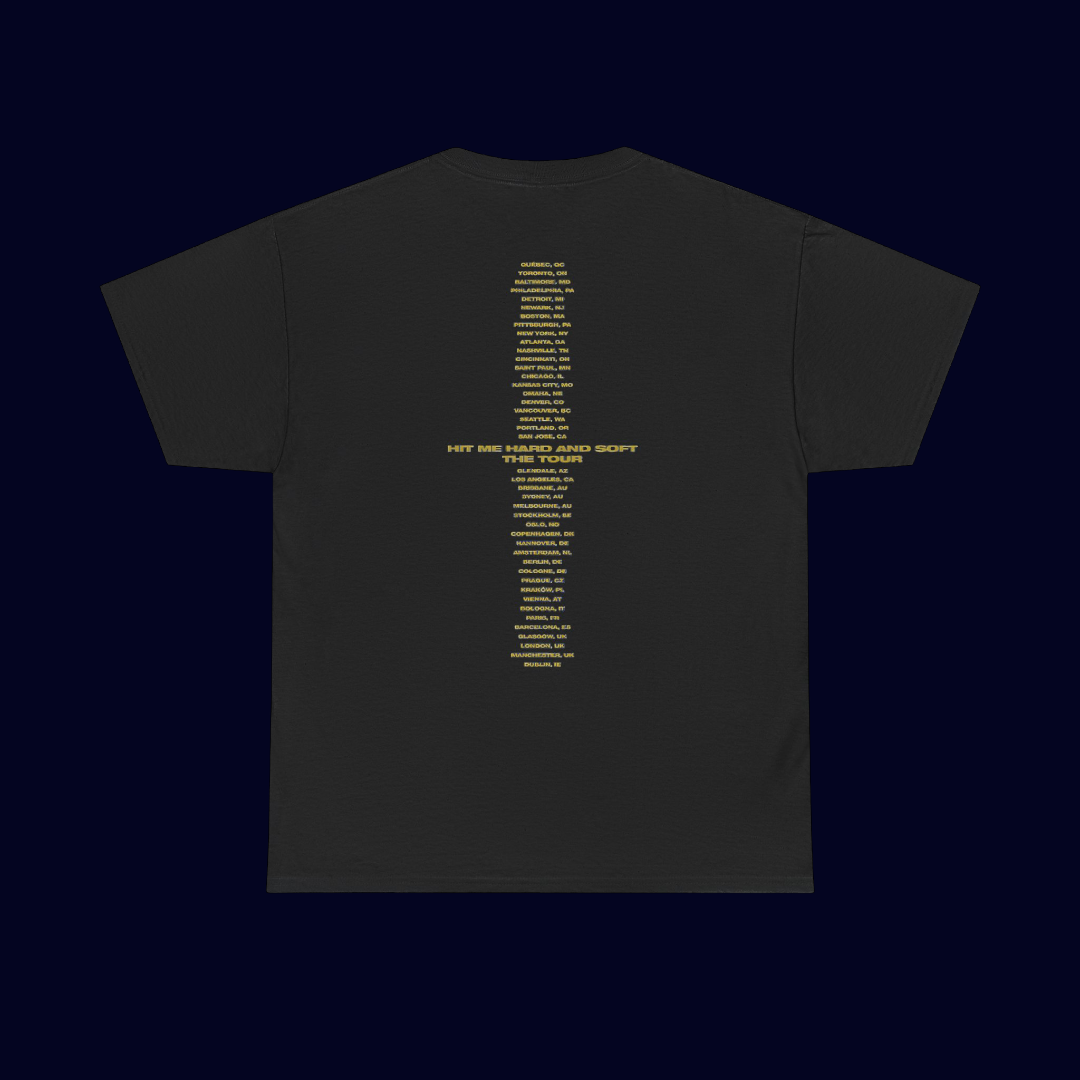 Billie Eilish Merch - Hit Me Hard and Soft Multicolor Tour Date Tee