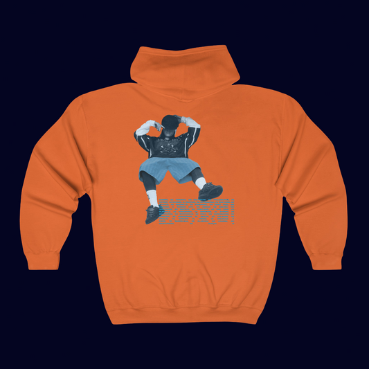 Billie Eilish Merch - Hit Me Hard and Soft Orange Signature Tour Dates Zip Up Hoodie